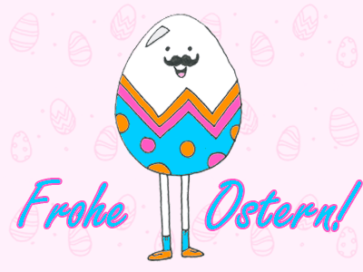 Frohe Ostern! Писанка вітає всіх з Великоднем німецькою мовою