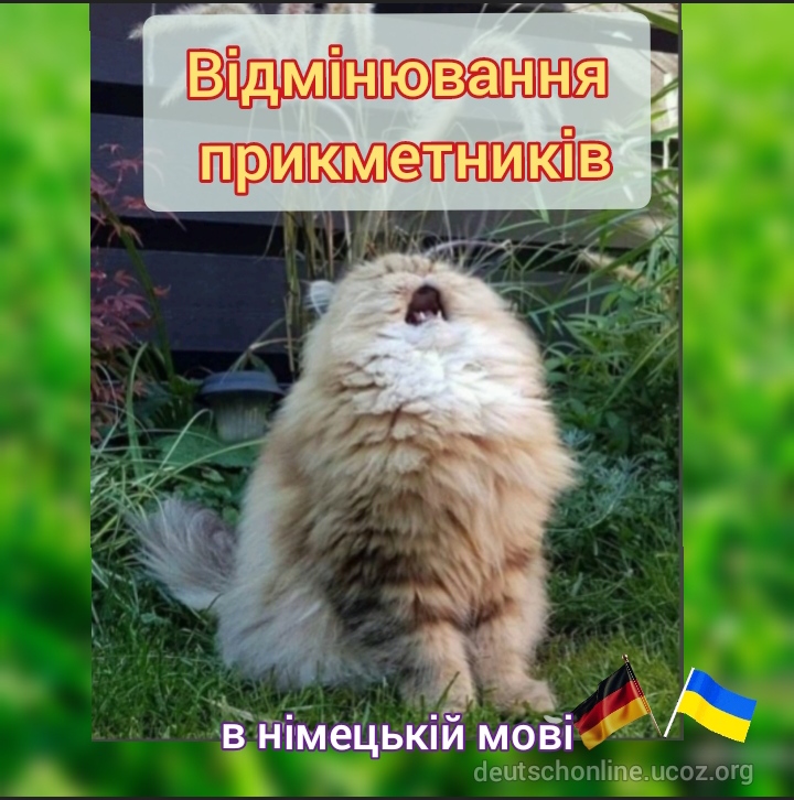 Відмінювання прикметників в німецькій мові - Deklination von Adjektiven