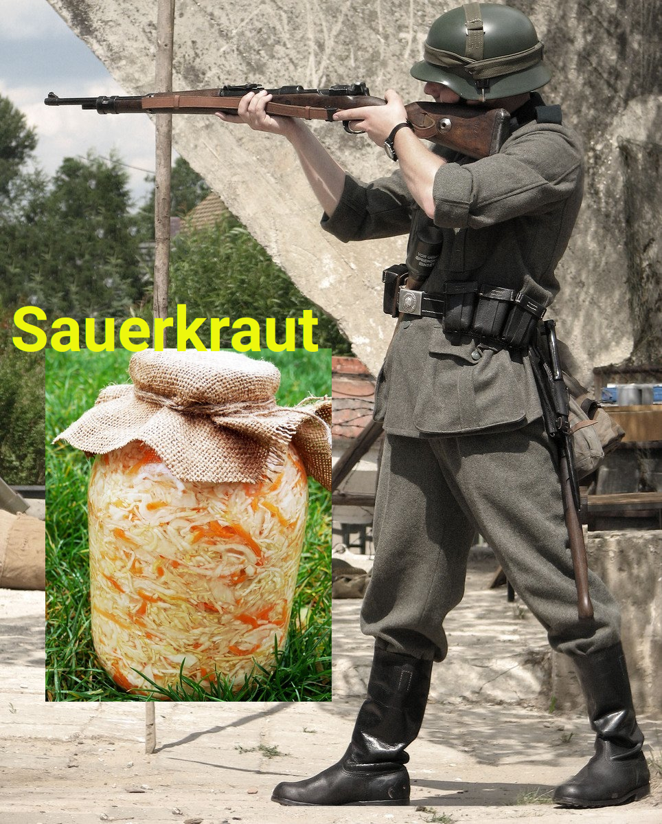 Sauerkraut - квашена капуста і німецький солдат. Метод асоціацій для вивчення німецьких слів